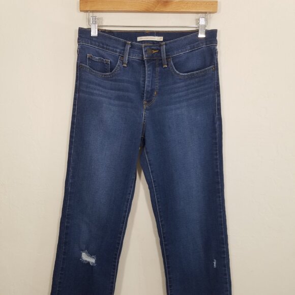Levi's 314 Shaping Straight Stretch Jeans Blue Size 27 - Picture 2 of 6